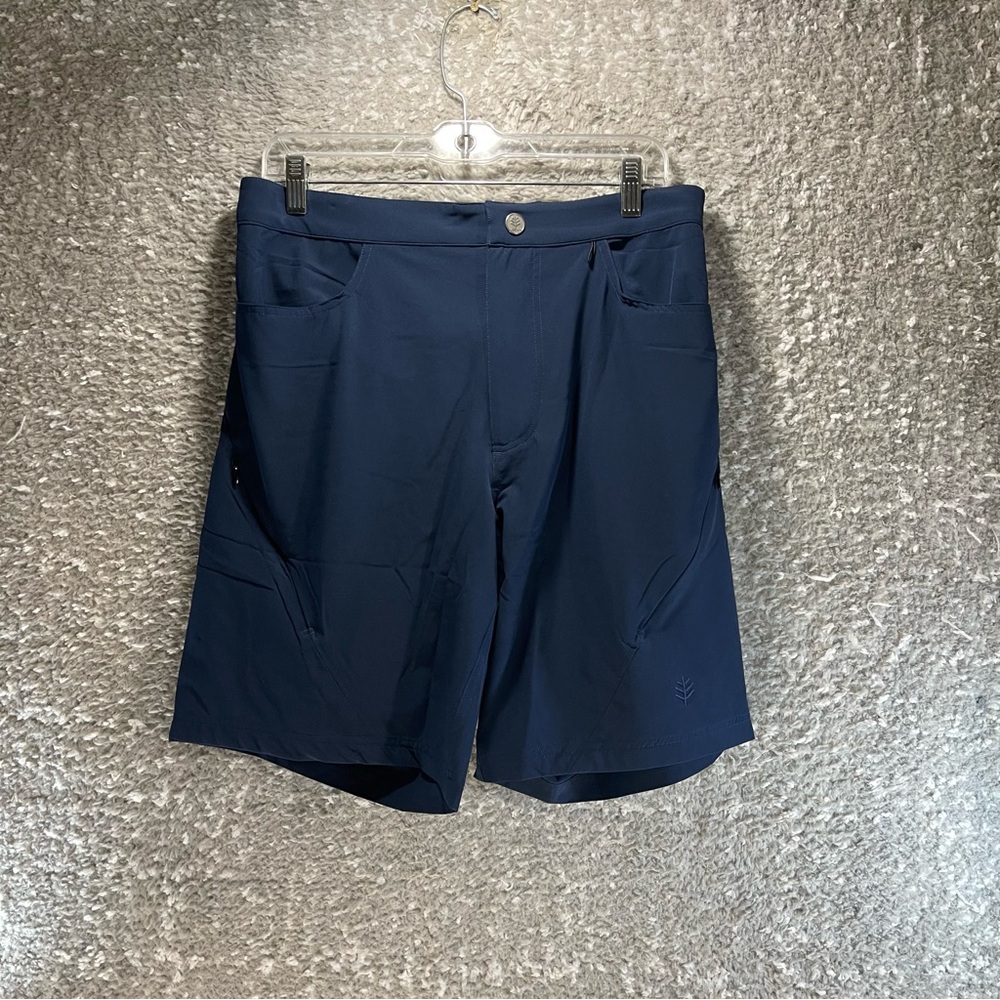 Coolibar Calasa Tech Swim Trunks Mens M Removable Liner Hybrid Shorts UPF‎ 50+